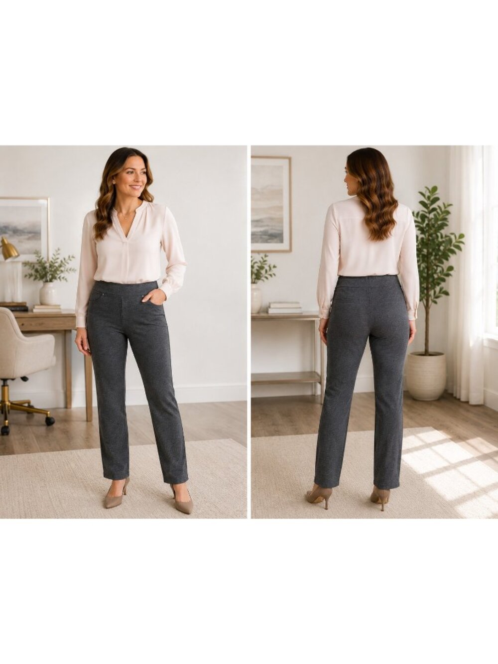 LOFT Women's Gray Sparkle Ankle Leggings LHigh Rise Stretch Elastic Waist NWT